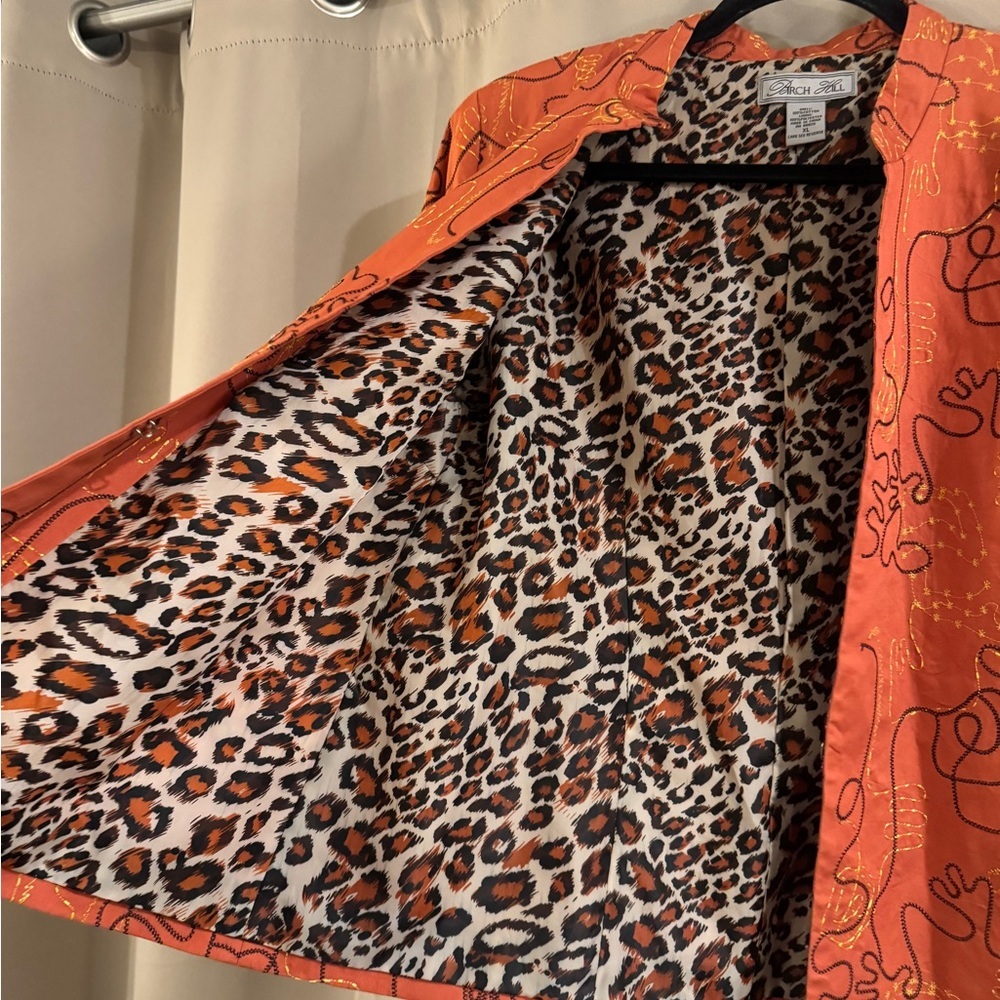 Birch Hill Orange Patterned Women's Jacket - Picture 3 of 7